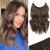 Ms Taj Brown Halo Hair Extensions with Adjustable Size Removable Clips 12inch Secret Invisible Hair extension Synthetic Curly Hair Pieces for Women 12 Inch Brown
