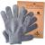 Exfoliating Gloves, Bamboo Exfoliator Mitt, Bath/Shower Scrub, Body Exfoliation Hand Mitten, Beauty Scrubs/Loofah, Ingrown Hair/Dead Skin Remover, Natural (Grey)