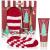 Brubaker cosmetics Christmas gift set winter berries fragrance - extra soft plush socks with 110 ml foot lotion - foot care Christmas set for women and men