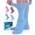 Doctor's Select Bamboo Diabetic Socks Women - 4 Pairs Crew Womens Diabetic Socks | Diabetic Socks for Women Size 6-9 and 9-11 Light Blue Blue Purple Pink Medium