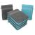 Betz 10 pieces wash gloves premium 100% cotton washcloth set 16x21 cm color anthracite and turquoise