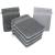 Betz 10 pieces wash gloves premium 100% cotton washcloth set 16x21 cm color anthracite and silver gray