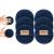 Labeaut Sliming pads made of microfiber (6 pieces 9 cm) washable and reusable make -up remover pads microfiber pads for facial cleaning & for removal (dark blue) 6 pieces (1 Pack) navy blau