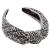 YETASI Tweed Black Knotted Headband for Women with Hints of White Threading is Unique. White Black Headbands for Women Get Compliments Black tweed
