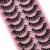 Clear band eyelash russian volume fluffy strip lashes 10 pair of naturally wispy d curly false eyelashes look like extensions ... (HT77-6)