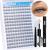 Natural Cluster Lashes Kit 168 Pcs Wispy Lash Extensions CC Curl 9-11MM Mixed Lengths Eyelash Extension Individual Kit with Lashes Bond and Seal and Tweezers DIY at Home by Mavphnee Natural - Kit