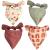 Remy+Roo Dog Bandanas - 4 Pack | Rubi Set | Premium Durable Fabric | Unique Shape | Adjustable Fit | Multiple Sizes Offered Large