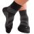 TechWare Pro Plantar Fasciitis Socks - Ankle Compression Socks for Women & Men. Achilles Tendonitis Brace & Foot Arch Support Large Black / Gray