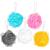 Brubaker cosmetics - 5x peeling or massage sponge bathing sponge shower sponge with hanger - color mix mix (silver/white/light blue/yellow/pink)