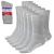 Debra Weitzner 6Pk Non-Binding Loose Fit Sock - Non-Slip Diabetic Socks for Men and Women - Crew Ankle 13-15 Crew Grey With Grips