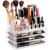 Clear Cosmetic Storage Organizer - Easily Organize Your Cosmetics, Jewelry and Hair Accessories. Looks Elegant Sitting on Your Vanity, Bathroom Counter or Dresser. Clear Design for Easy Visibility. 4-Drawer | 16 Compartments