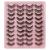20 Pairs False Eyelashes 3D Faux Mink Lashes Natural Look Wispy Fake Eyelashes ALPHONSE 16-20MM Fluffy Volume Long Thick Lashes Pack 5 Styles Mixed Baby Pink / 5 Styles
