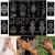 DIVAWOO 12 Sheet Henna Tattoo Stencils, Hand Temporary Tattoo Stickers, Indian Arabian Self Adhesive Tattoo Templates BLACK