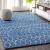 JONATHAN Y Moroccan HYPE Boho Vintage Diamond Indoor Area 5 X 8 - Blue/White