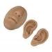 Realistic Silicone Ear Model for Display - Soft Flexible 3D Ear Nose & Mouth - Perfect for Novice Practice Dark Skin Color - Buy Online on GoSupps.com