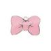 BWM Customised Fashion Pet ID Tags Dog Tags | Dog Tag for Pets Laser Engraved & Personalised | ID Tags for Dogs & Cats | Durable Strong & Deeply Engraved - Sparkly Pink Bow Tie Small S (Pack of 1) Pink