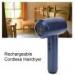 Compact Hair Dryer Travel Hair Dryer Portable Blow Dryer for Women Men Rechargeable Cordless Hairdryer 5000mAh 6 Speed Adjustment Fast Drying for Home Camping(Blue) - Buy Online on GoSupps.com