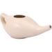 Ceramic Neti Pot Dishwasher Safe with 5 Sachets Neti Salt for Sinus - 270 Ml. Capacity -Cream Color