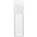 White Brush Bottle with Comb Shampoo Hair Color Hair Dyeing Bottle Oil Applicator Bottle for Hair Applicator Brush Bottle for Roots Professional Process Coloring and Highlighting Tools