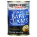 Crown Prince Natural Whole Baby Clams Packed in Water 10 oz (283 g)