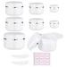 8 Pcs Cosmetic Sample Jars Including 10ml/30ml/50ml/100ml Travel Pots for Toiletries with Spatulas Tool and Labels for Creams Make-up Sample Glitter Nail Art Storage - Buy Online on GoSupps.com