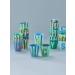 Medium Rice Melamine Mug for Boys - Striped Blue/Green/Mint | 9x9 cm | International Shipping - Buy Online on GoSupps.com