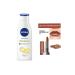 NIVEA Vitamin C Q10 Firming Body Lotion + 755 Toasted Brown Lipstick Set