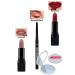 Avon Nude Suede Matte Lipstick + Black Eyeliner + Red Supreme Matte Lipstick + Lovider Pocket Mirror