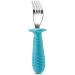 PandaEar 4 Set Baby Toddler Silicone Stainless Steel Utensils Silverware Spoon Fork - BPA Free, Anti-Choke Design (Blue&Grey) - Buy Online on GoSupps.com