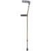 Forearm Crutches Adjustable CANES Crutches - Adult Standard Featherweight Aluminum Fore-Arm Crutch has aluminum casting on handle for extra strength Double adjustable both the hand and cuff height Lig