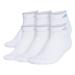 adidas Women's Athletic Cushioned 6-Pack Low Cut Medium White/Clear Sky Blue/Bliss Lilac Purple