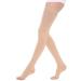 TOFLY Thigh High Compression Stockings (Pair) - Open Toe Opaque Firm Support 20-30mmHg with Silicone Band - Beige 3XL - Buy Online on GoSupps.com