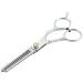UKD 1 pcs Professional Hair Cutting Thinning Scissors Barber Shears Hairdressing Salon Hair Clipper Universal - Silver Tooth Type Scissors