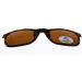 Buy Large Rectangular Brown Polarized Clip-On Sun Protection Glasses | International Shipping Available - Buy Online on GoSupps.com