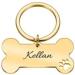 Personalized Stainless Steel Dog Bone ID Tags for Small Pets | Custom Engraved Double-Sided with Key Ring - Perfect for Puppies & Cats - Buy Online on GoSupps.com