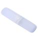 Qwertfeet Travel Toothbrush Case Stretchable Tooth Paste Holder Container Anti Bacterial Adjustable Box Transparent White