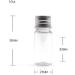 6 Refillable 10ml Transparent Plastic Bottles with Aluminum Screw Caps - Travel Containers for Essential Oils Powders and Creams - Buy Online on GoSupps.com