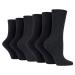 6 Pairs Diabetic Socks Women Soft Wide Top Women Socks Diabetic Socks for Swollen Legs UK4-8 US 5-9 Black
