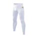 ABTIOYLLZ Men's Compression Pants Athletic Leggings Pockets/Non Pockets Sports Active Baselayer Tights 1 Pack # White Medium