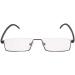 REAVEE 2 Pack Half Frame Metal Reading Glasses +2.75 Black/Blue with Portable Case - Lightweight Spring Hinge Readers for Women Men - Buy Online on GoSupps.com