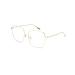 Ltsrll oversized square reading glasses made of metal large anti-blue light computer readers unbreakable glasses against eye loads (color: golden size: +0.00) +0.00 Golden