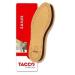 Tacco 613 Luxus Thin Sheepskin Leather RelaxFlex Active Carbon Anti-Odor Insoles for Men Tan Men's 10-10.5