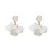 Fashion Earrings Flower Drop Earrings Ladies Fashion White Acrylic Pendant Earrings Christmas Party Banquet Earrings Jewelry Dainty Earrings Fashion Accessories