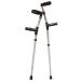 Forearm Crutches Adjustable Forearm Crutches - Lightweight Cuff Crutch - Adjustable Comfortable on The Wrist Replaceable Rubber Tips Gray Li