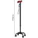 Walking Stick Walkers for Seniors Portable Old Man Crutches Four- Legged Cane Non- Slip Aluminum TelesFour Corners Non- Slip Walking Stick with Hospital rollator Walker Durable Mobil - Buy Online on GoSupps.com