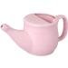 Ancient Impex Ceramic Neti Pot Spill Proof with 5 Sachets Neti Salt Microwave Safe - Pink Color Holds 250 ML (8.4 FL Oz)