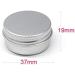 Buy 12-Pack Silver Aluminum Screw Cap Candle & Cosmetic Cans | 10ml Round Tin Boxes with Stickers - International Shipping - Buy Online on GoSupps.com