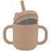 Phil & Kids 100% Silicone Toddler Sippy Cup with Straw - 4.3 Fl. Oz Pink | Baby Led Weaning Supplies - Buy Online on GoSupps.com