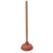 PWWDADA Supply Guru Heavy Duty Force Cup Rubber Toilet Plunger with a Long Wooden Handle to Fix Clogged Toilets and Drains (18", 1) (Original Version)