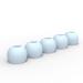 Set of 5 Medium Size Earpieces (Light Blue)